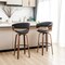 Set of 2/4 Modern Counter & Bar Height Wooden Swivel Bar Stools
